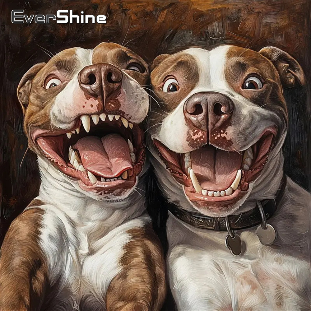 Resin Art Wallpaper - Evershine 5D DIY Elmas Boyama Köpek