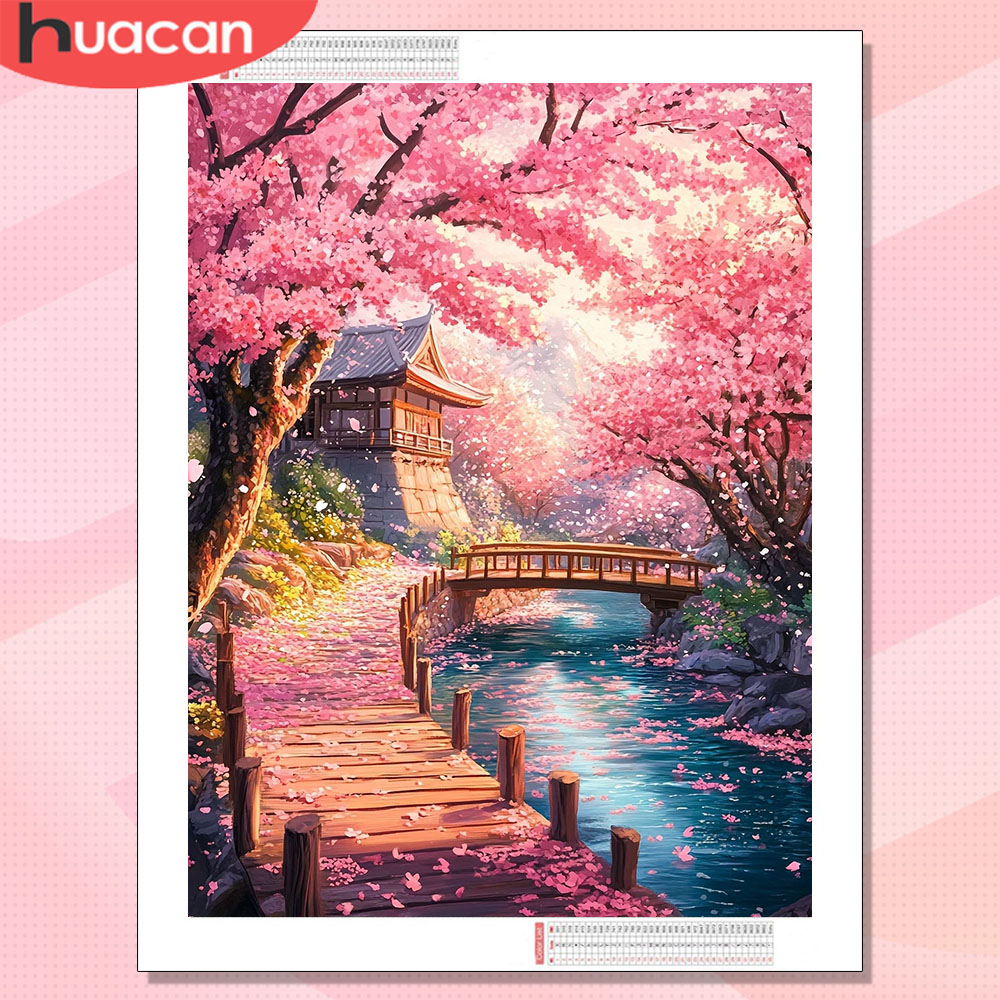 HUACAN Elmas Sanat Evi Manzara - Resin Art Wallpaper incelemesi ve fiyatı
